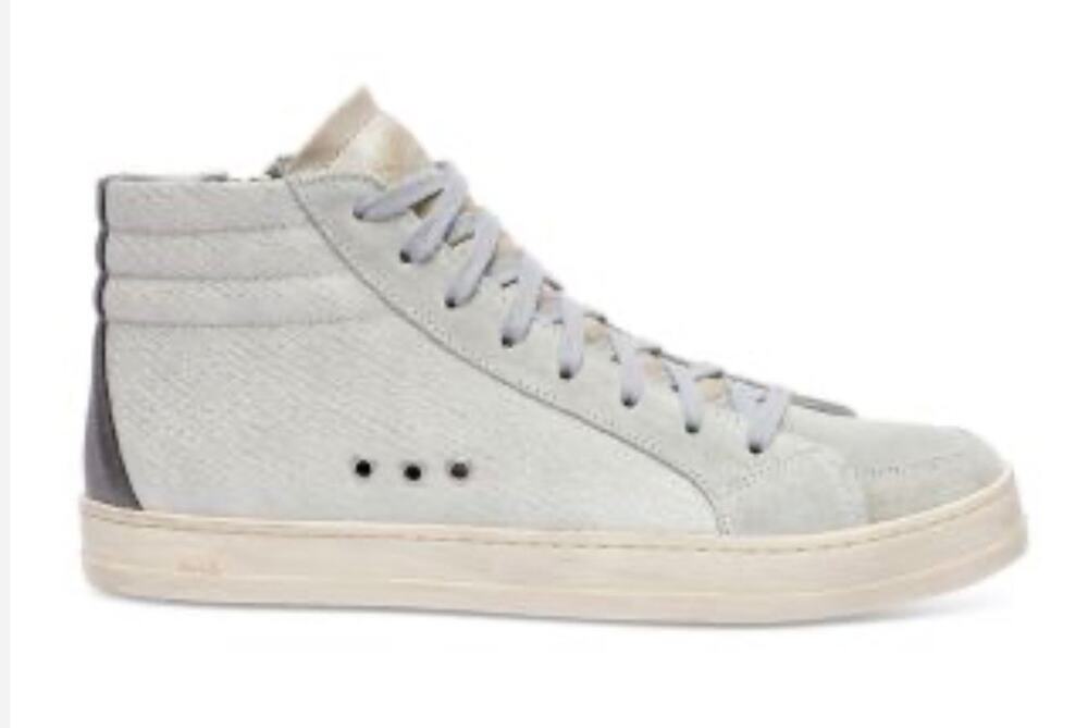 P448 High Top Y2K Skate Sneakers Beige leather Size US 7 Made in Italy S000149